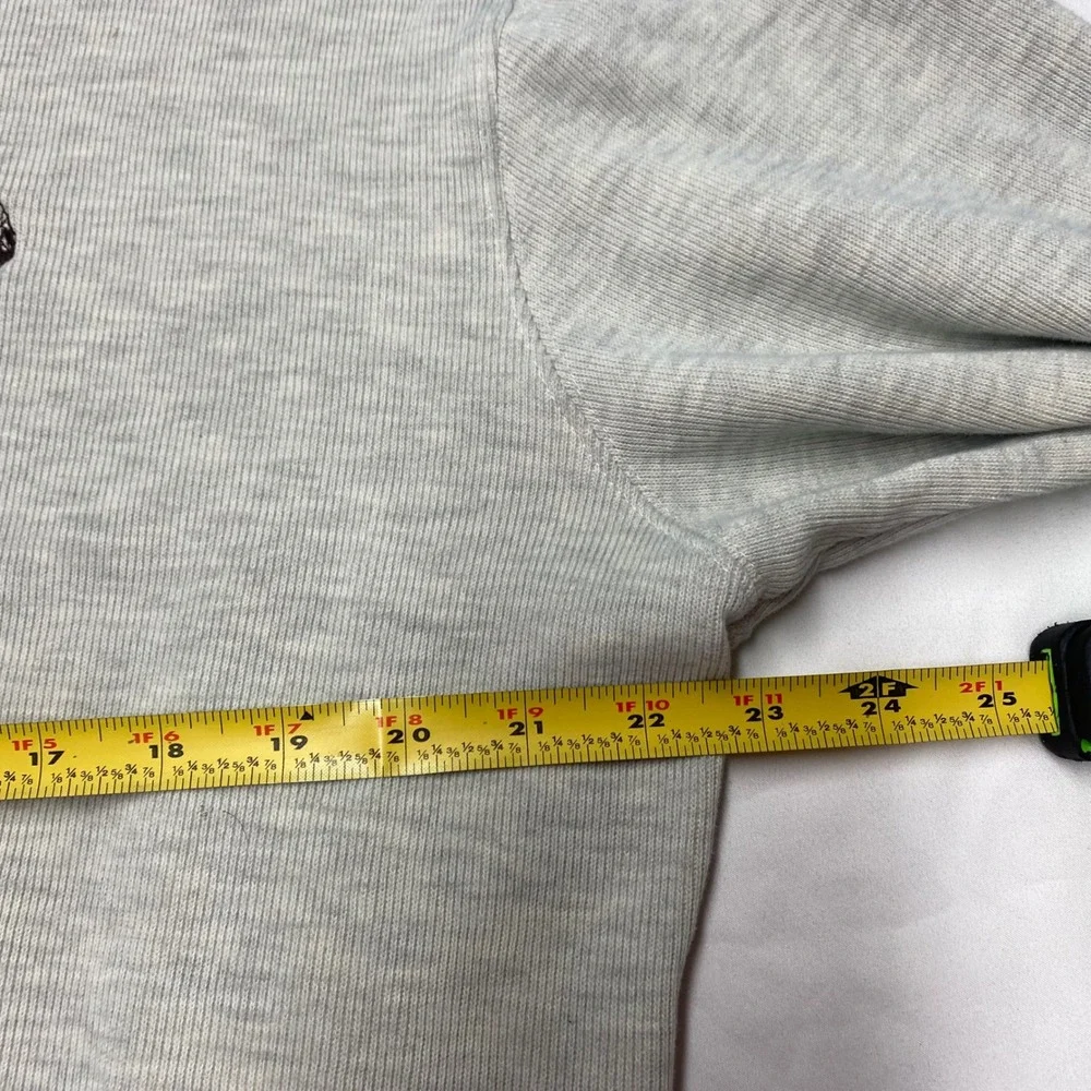 US Polo Assn Mens Quarter Zip Pullover Sweater Heather Gray XL Ribbed Knit
